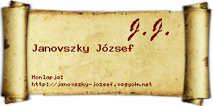 Janovszky József névjegykártya