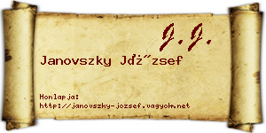 Janovszky József névjegykártya